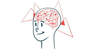 microRNA process | Rett Syndrome News | illustration of a human head with brain highlighted