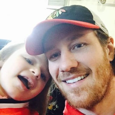 Duncan Keith | Rett Syndrome News | Chicago Blackhawks player Duncan Keith takes a selfie with Cammy before fulfilling her goal to skate with him.