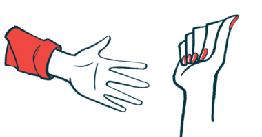 girls with Rett syndrome | Rett Syndrome News | upper body training | illustration of two hands