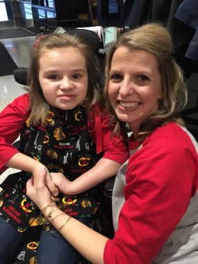 create joy | Rett Syndrome News | Cammy and her mom's best friend, Joy, at a fundraiser in 2019