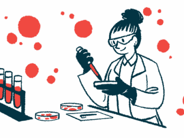 A lab scientist fills a petri dish with blood samples.