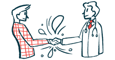 An illustration shows two people shaking hands.