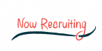 An illustration of the words 'now recruiting.'