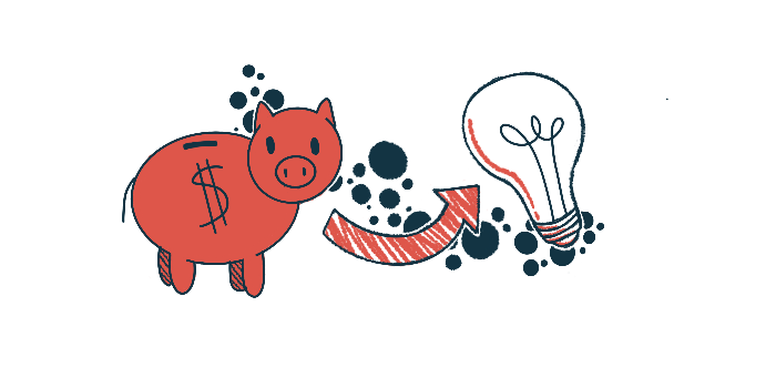 An illustration showing a piggy bank supporting the advancement of an idea, shown as a light bulb.