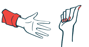 An illustration showing two hands with different movements.